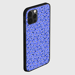 Чехол для iPhone 12 Pro Незабудки цветочный паттерн на темном фоне, цвет: 3D-черный — фото 2