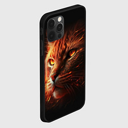 Чехол для iPhone 12 Pro Огненный рыжий кот, цвет: 3D-черный — фото 2