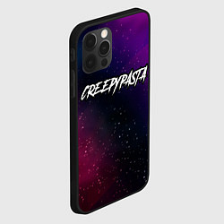 Чехол для iPhone 12 Pro CreepyPasta gradient space, цвет: 3D-черный — фото 2