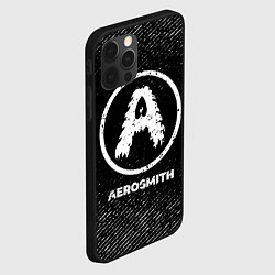 Чехол для iPhone 12 Pro Aerosmith с потертостями на темном фоне, цвет: 3D-черный — фото 2