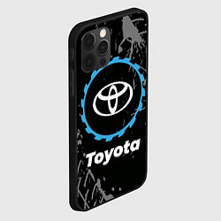 Чехол для iPhone 12 Pro Toyota в стиле Top Gear со следами шин на фоне, цвет: 3D-черный — фото 2