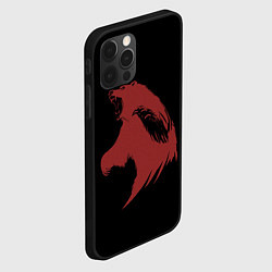 Чехол для iPhone 12 Pro Red bear, цвет: 3D-черный — фото 2