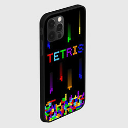 Чехол для iPhone 12 Pro Falling blocks tetris, цвет: 3D-черный — фото 2