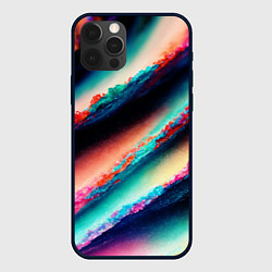 Чехол для iPhone 12 Pro Абстрактный след, цвет: 3D-черный