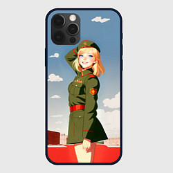 Чехол для iPhone 12 Pro Боевая девчонка, цвет: 3D-черный