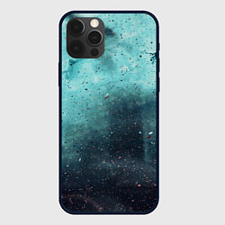 Чехол для iPhone 12 Pro Светло-синий тени и краски, цвет: 3D-черный