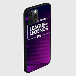 Чехол для iPhone 12 Pro League of Legends gaming champion: рамка с лого и, цвет: 3D-черный — фото 2