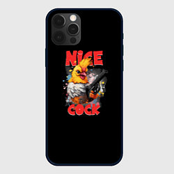 Чехол для iPhone 12 Pro Chicken gun nice cock, цвет: 3D-черный