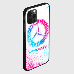 Чехол для iPhone 12 Pro Mercedes neon gradient style, цвет: 3D-черный — фото 2