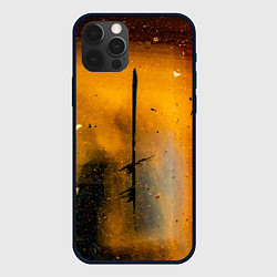 Чехол для iPhone 12 Pro Оранжевые тени и краски, цвет: 3D-черный