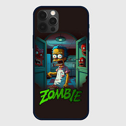 Чехол для iPhone 12 Pro Гомер зомби, цвет: 3D-черный