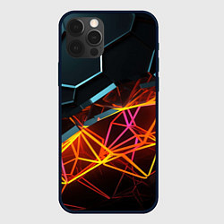 Чехол для iPhone 12 Pro Разломленные плитки, цвет: 3D-черный