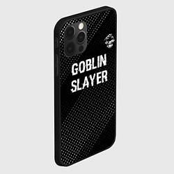 Чехол для iPhone 12 Pro Goblin Slayer glitch на темном фоне: символ сверху, цвет: 3D-черный — фото 2