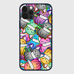 Чехол для iPhone 12 Pro Перенаселение котиков, цвет: 3D-черный