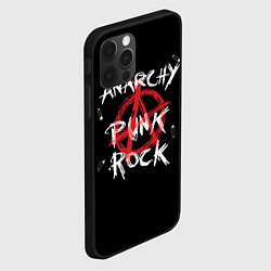 Чехол для iPhone 12 Pro Анархия - панк рок, цвет: 3D-черный — фото 2