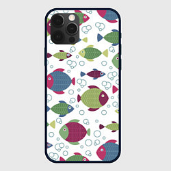 Чехол для iPhone 12 Pro Милые рыбки, цвет: 3D-черный
