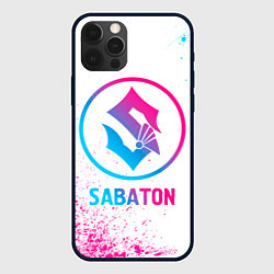 Чехол для iPhone 12 Pro Sabaton neon gradient style, цвет: 3D-черный