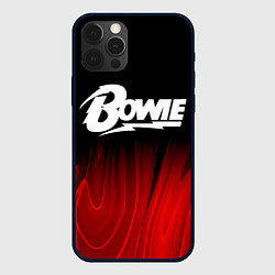 Чехол для iPhone 12 Pro David Bowie red plasma, цвет: 3D-черный