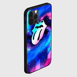 Чехол для iPhone 12 Pro Rolling Stones неоновый космос, цвет: 3D-черный — фото 2