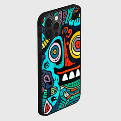 Чехол для iPhone 12 Pro Монстры в голубом и оранжевом - нейросеть, цвет: 3D-черный — фото 2