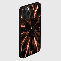 Чехол для iPhone 12 Pro Тёмный цветочный паттерн, цвет: 3D-черный — фото 2