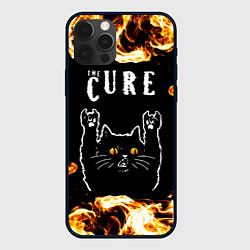 Чехол iPhone 12 Pro The Cure рок кот и огонь