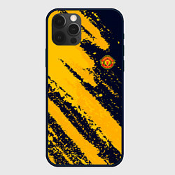 Чехол для iPhone 12 Pro ФК Манчестер Юнайтед эмблема, цвет: 3D-черный
