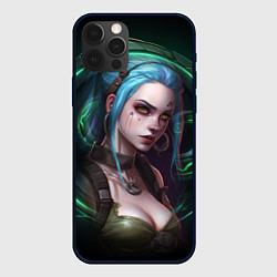 Чехол для iPhone 12 Pro Jinx art Arcane League of Legends, цвет: 3D-черный