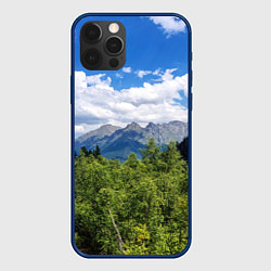 Чехол для iPhone 12 Pro Фото гор, цвет: 3D-тёмно-синий