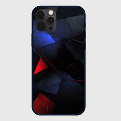 Чехол для iPhone 12 Pro Black green blue red, цвет: 3D-черный