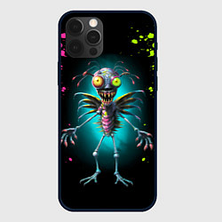 Чехол для iPhone 12 Pro Инопланетный чудик, цвет: 3D-черный
