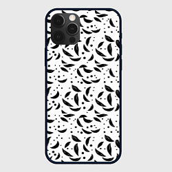 Чехол для iPhone 12 Pro Черный листопад, цвет: 3D-черный