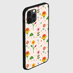 Чехол для iPhone 12 Pro Pretty flowers, цвет: 3D-черный — фото 2