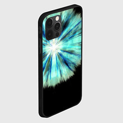 Чехол для iPhone 12 Pro Тай-дай бирюзовый круг, цвет: 3D-черный — фото 2