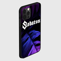 Чехол для iPhone 12 Pro Sabaton neon monstera, цвет: 3D-черный — фото 2