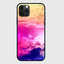 Чехол для iPhone 12 Pro Разноцветное небо, цвет: 3D-черный