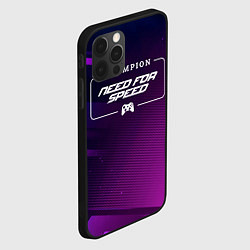 Чехол для iPhone 12 Pro Need for Speed gaming champion: рамка с лого и джо, цвет: 3D-черный — фото 2