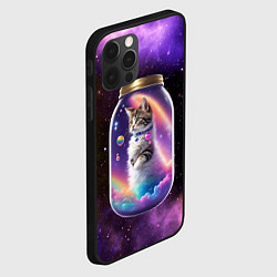 Чехол для iPhone 12 Pro Котик в звездном небе, цвет: 3D-черный — фото 2