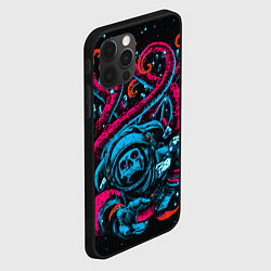 Чехол для iPhone 12 Pro Космический монстр, цвет: 3D-черный — фото 2