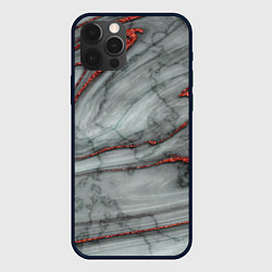 Чехол для iPhone 12 Pro Grey style pattern, цвет: 3D-черный