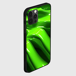 Чехол для iPhone 12 Pro Текстура зеленая слизь, цвет: 3D-черный — фото 2