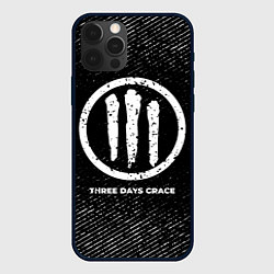 Чехол для iPhone 12 Pro Three Days Grace с потертостями на темном фоне, цвет: 3D-черный