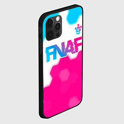 Чехол для iPhone 12 Pro FNAF neon gradient style: символ сверху, цвет: 3D-черный — фото 2