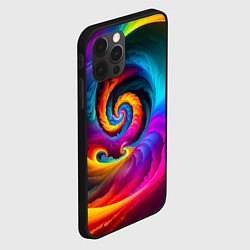 Чехол для iPhone 12 Pro Радужная воронка, цвет: 3D-черный — фото 2