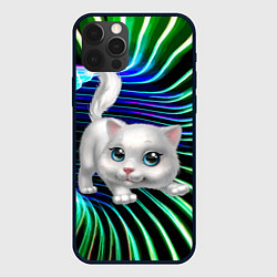 Чехол для iPhone 12 Pro Милая кошечка в космическом портале, цвет: 3D-черный