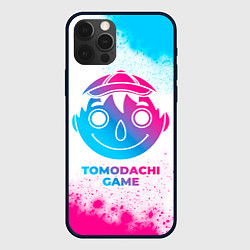 Чехол для iPhone 12 Pro Tomodachi Game neon gradient style, цвет: 3D-черный