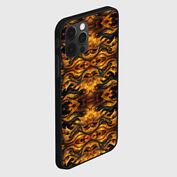 Чехол для iPhone 12 Pro Огонь дракона абстракция, цвет: 3D-черный — фото 2