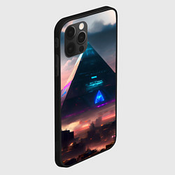 Чехол для iPhone 12 Pro Киберпанк пирамида, цвет: 3D-черный — фото 2