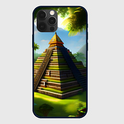 Чехол для iPhone 12 Pro Пирамида индейцев майя, цвет: 3D-черный