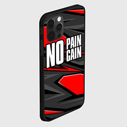 Чехол для iPhone 12 Pro No pain no gain - красный, цвет: 3D-черный — фото 2